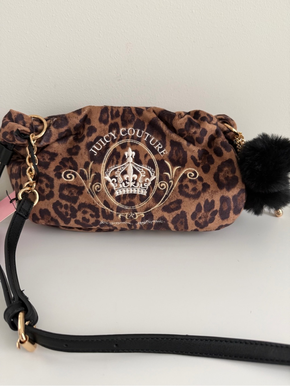 Juicy Couture Leopard Print Crossbody Bag - Brown & Black